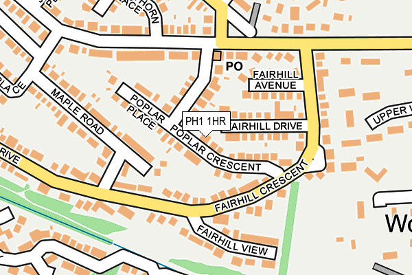 PH1 1HR map - OS OpenMap – Local (Ordnance Survey) PH1 1HR map - OS OpenMap – Local (Ordnance Survey)