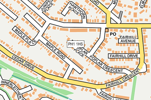 PH1 1HS map - OS OpenMap – Local (Ordnance Survey) PH1 1HS map - OS OpenMap – Local (Ordnance Survey)
