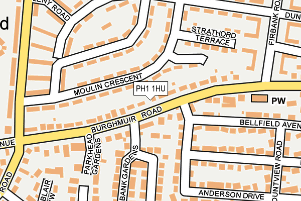 PH1 1HU map - OS OpenMap – Local (Ordnance Survey) PH1 1HU map - OS OpenMap – Local (Ordnance Survey)