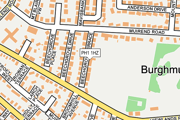 PH1 1HZ map - OS OpenMap – Local (Ordnance Survey) PH1 1HZ map - OS OpenMap – Local (Ordnance Survey)