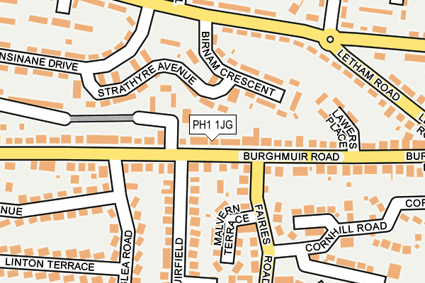 PH1 1JG map - OS OpenMap – Local (Ordnance Survey) PH1 1JG map - OS OpenMap – Local (Ordnance Survey)