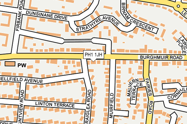 PH1 1JH map - OS OpenMap – Local (Ordnance Survey) PH1 1JH map - OS OpenMap – Local (Ordnance Survey)
