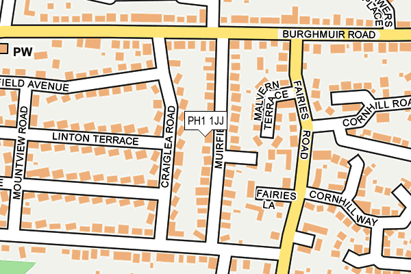 PH1 1JJ map - OS OpenMap – Local (Ordnance Survey) PH1 1JJ map - OS OpenMap – Local (Ordnance Survey)
