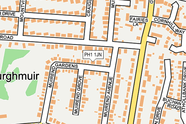 PH1 1JN map - OS OpenMap – Local (Ordnance Survey) PH1 1JN map - OS OpenMap – Local (Ordnance Survey)