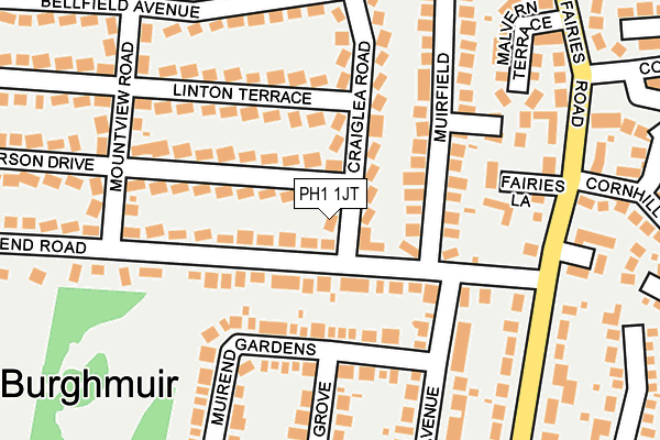 PH1 1JT map - OS OpenMap – Local (Ordnance Survey) PH1 1JT map - OS OpenMap – Local (Ordnance Survey)