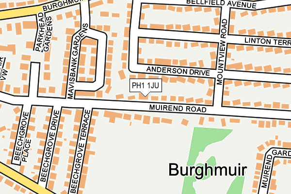 PH1 1JU map - OS OpenMap – Local (Ordnance Survey) PH1 1JU map - OS OpenMap – Local (Ordnance Survey)