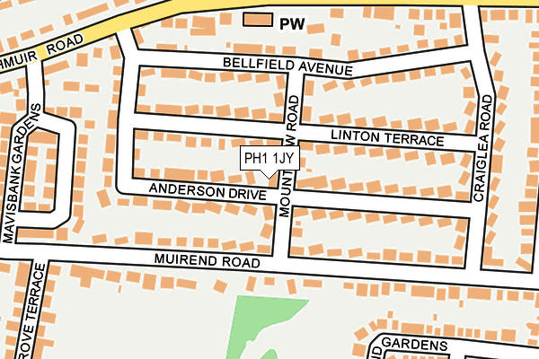 PH1 1JY map - OS OpenMap – Local (Ordnance Survey) PH1 1JY map - OS OpenMap – Local (Ordnance Survey)