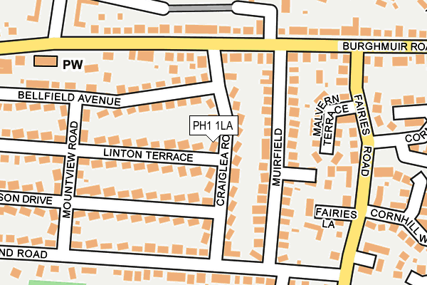 PH1 1LA map - OS OpenMap – Local (Ordnance Survey) PH1 1LA map - OS OpenMap – Local (Ordnance Survey)