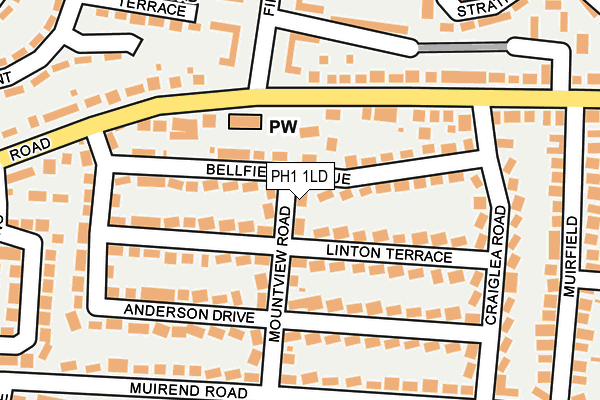 PH1 1LD map - OS OpenMap – Local (Ordnance Survey) PH1 1LD map - OS OpenMap – Local (Ordnance Survey)