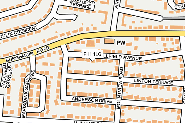 PH1 1LG map - OS OpenMap – Local (Ordnance Survey) PH1 1LG map - OS OpenMap – Local (Ordnance Survey)