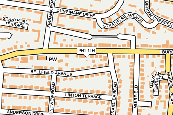 PH1 1LH map - OS OpenMap – Local (Ordnance Survey) PH1 1LH map - OS OpenMap – Local (Ordnance Survey)