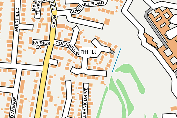 PH1 1LJ map - OS OpenMap – Local (Ordnance Survey) PH1 1LJ map - OS OpenMap – Local (Ordnance Survey)