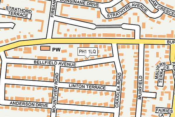PH1 1LQ map - OS OpenMap – Local (Ordnance Survey) PH1 1LQ map - OS OpenMap – Local (Ordnance Survey)