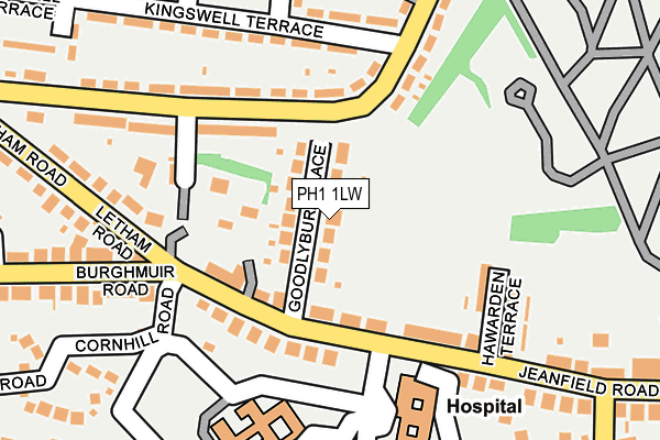 PH1 1LW map - OS OpenMap – Local (Ordnance Survey) PH1 1LW map - OS OpenMap – Local (Ordnance Survey)