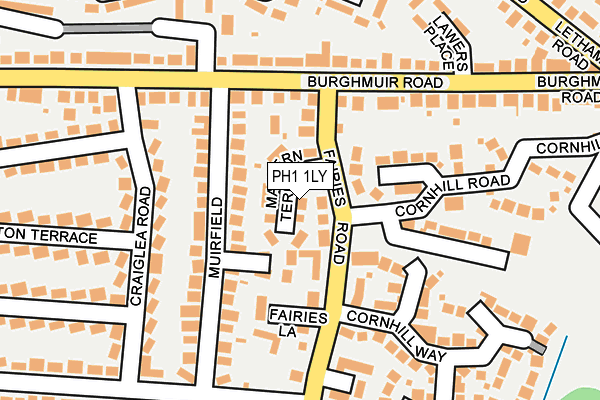 PH1 1LY map - OS OpenMap – Local (Ordnance Survey) PH1 1LY map - OS OpenMap – Local (Ordnance Survey)