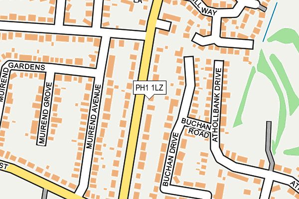 PH1 1LZ map - OS OpenMap – Local (Ordnance Survey) PH1 1LZ map - OS OpenMap – Local (Ordnance Survey)