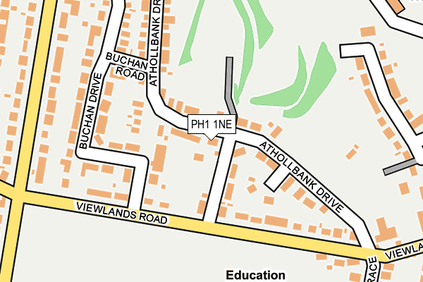 PH1 1NE map - OS OpenMap – Local (Ordnance Survey) PH1 1NE map - OS OpenMap – Local (Ordnance Survey)