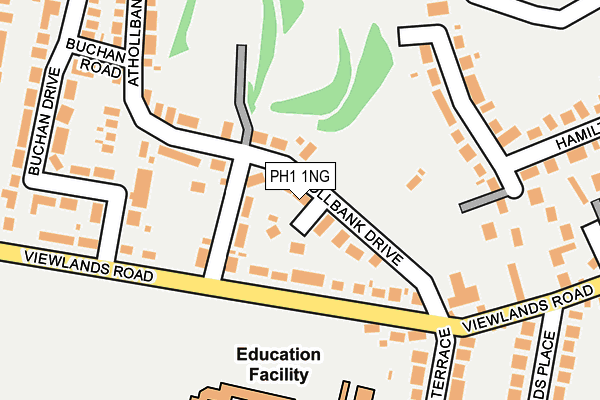 PH1 1NG map - OS OpenMap – Local (Ordnance Survey) PH1 1NG map - OS OpenMap – Local (Ordnance Survey)
