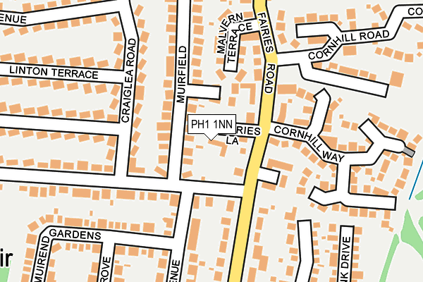 PH1 1NN map - OS OpenMap – Local (Ordnance Survey) PH1 1NN map - OS OpenMap – Local (Ordnance Survey)