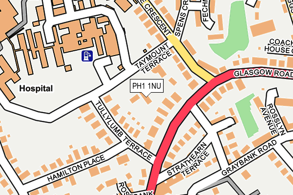 PH1 1NU map - OS OpenMap – Local (Ordnance Survey) PH1 1NU map - OS OpenMap – Local (Ordnance Survey)