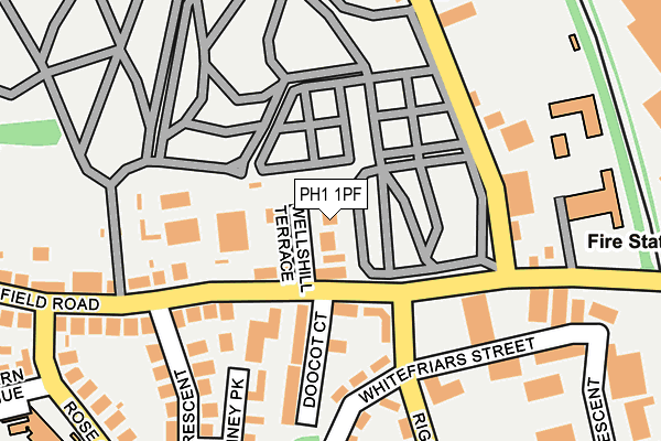 PH1 1PF map - OS OpenMap – Local (Ordnance Survey) PH1 1PF map - OS OpenMap – Local (Ordnance Survey)