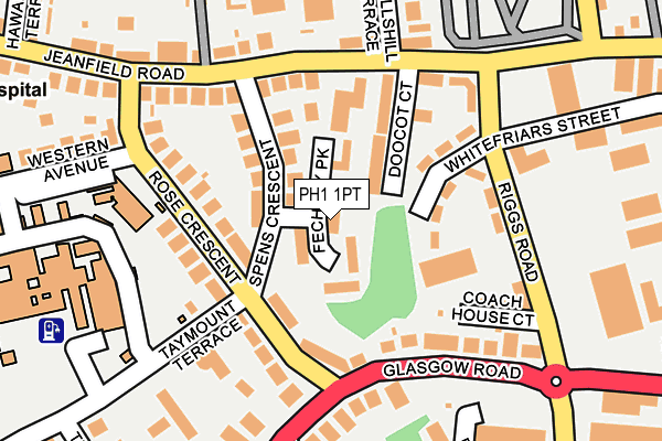 PH1 1PT map - OS OpenMap – Local (Ordnance Survey) PH1 1PT map - OS OpenMap – Local (Ordnance Survey)