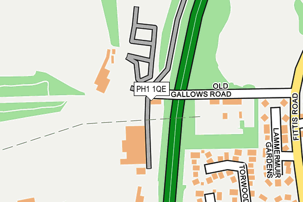PH1 1QE map - OS OpenMap – Local (Ordnance Survey) PH1 1QE map - OS OpenMap – Local (Ordnance Survey)