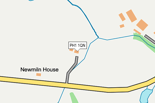 PH1 1QN map - OS OpenMap – Local (Ordnance Survey) PH1 1QN map - OS OpenMap – Local (Ordnance Survey)