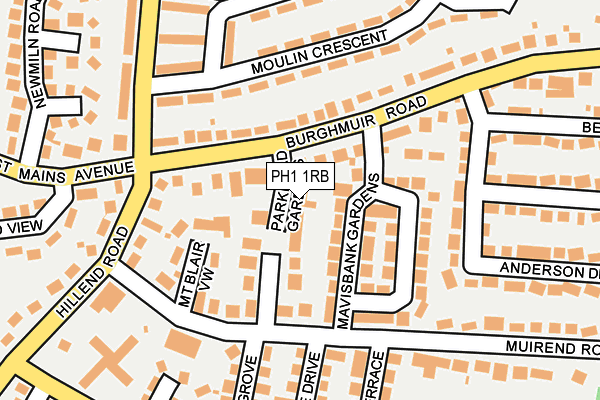 PH1 1RB map - OS OpenMap – Local (Ordnance Survey) PH1 1RB map - OS OpenMap – Local (Ordnance Survey)