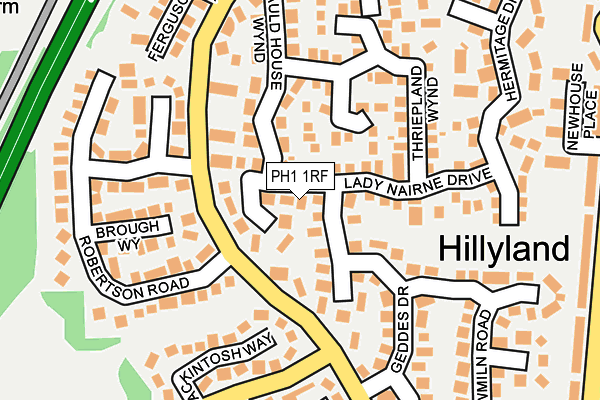PH1 1RF map - OS OpenMap – Local (Ordnance Survey) PH1 1RF map - OS OpenMap – Local (Ordnance Survey)