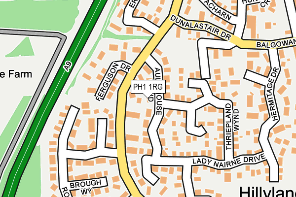 PH1 1RG map - OS OpenMap – Local (Ordnance Survey) PH1 1RG map - OS OpenMap – Local (Ordnance Survey)