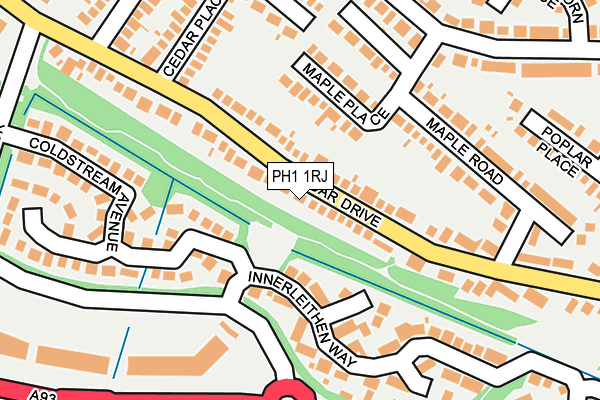PH1 1RJ map - OS OpenMap – Local (Ordnance Survey) PH1 1RJ map - OS OpenMap – Local (Ordnance Survey)