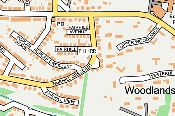 PH1 1RR map - OS OpenMap – Local (Ordnance Survey) PH1 1RR map - OS OpenMap – Local (Ordnance Survey)