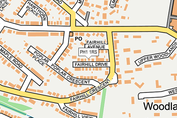 PH1 1RS map - OS OpenMap – Local (Ordnance Survey) PH1 1RS map - OS OpenMap – Local (Ordnance Survey)