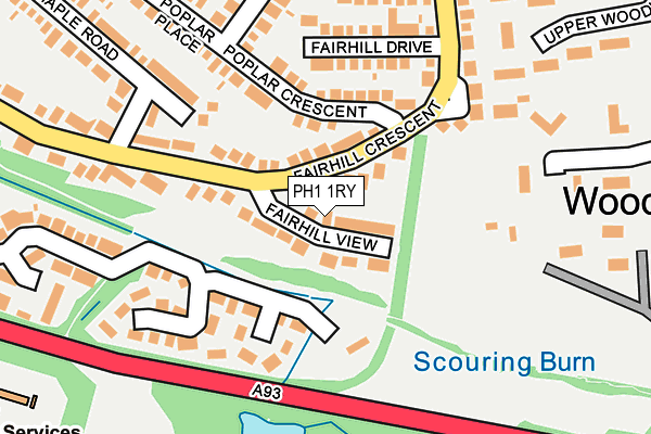 PH1 1RY map - OS OpenMap – Local (Ordnance Survey) PH1 1RY map - OS OpenMap – Local (Ordnance Survey)