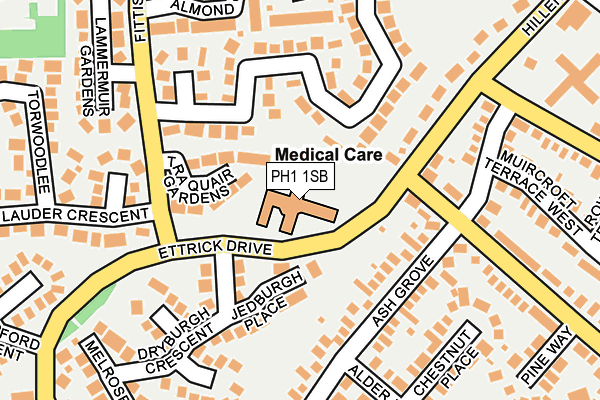 PH1 1SB map - OS OpenMap – Local (Ordnance Survey) PH1 1SB map - OS OpenMap – Local (Ordnance Survey)