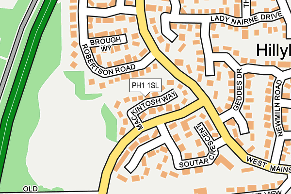 PH1 1SL map - OS OpenMap – Local (Ordnance Survey) PH1 1SL map - OS OpenMap – Local (Ordnance Survey)