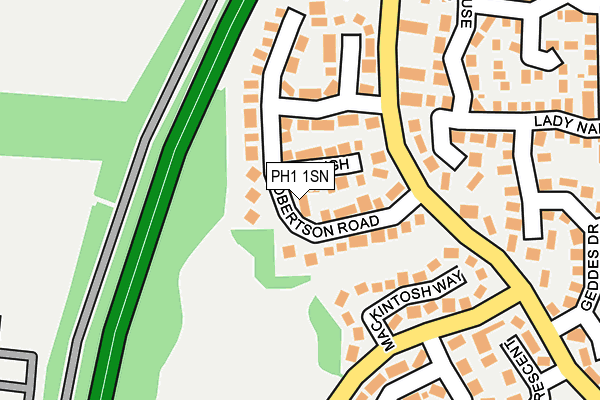 PH1 1SN map - OS OpenMap – Local (Ordnance Survey) PH1 1SN map - OS OpenMap – Local (Ordnance Survey)