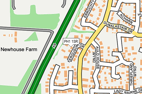 PH1 1SR map - OS OpenMap – Local (Ordnance Survey) PH1 1SR map - OS OpenMap – Local (Ordnance Survey)