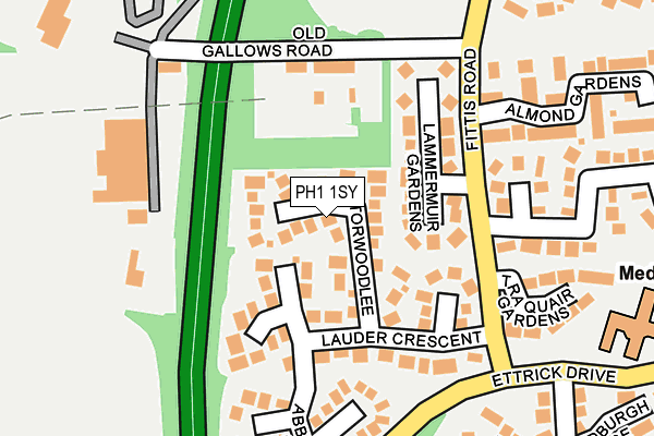 PH1 1SY map - OS OpenMap – Local (Ordnance Survey) PH1 1SY map - OS OpenMap – Local (Ordnance Survey)