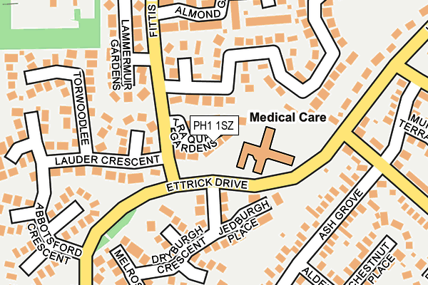 PH1 1SZ map - OS OpenMap – Local (Ordnance Survey) PH1 1SZ map - OS OpenMap – Local (Ordnance Survey)