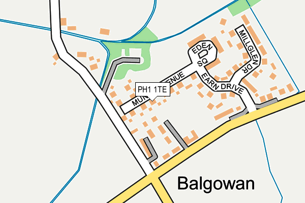 PH1 1TE map - OS OpenMap – Local (Ordnance Survey) PH1 1TE map - OS OpenMap – Local (Ordnance Survey)