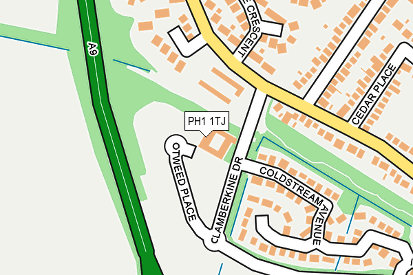 PH1 1TJ map - OS OpenMap – Local (Ordnance Survey) PH1 1TJ map - OS OpenMap – Local (Ordnance Survey)