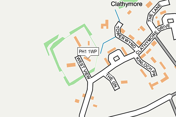PH1 1WP map - OS OpenMap – Local (Ordnance Survey) PH1 1WP map - OS OpenMap – Local (Ordnance Survey)