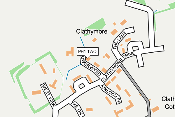 PH1 1WQ map - OS OpenMap – Local (Ordnance Survey) PH1 1WQ map - OS OpenMap – Local (Ordnance Survey)