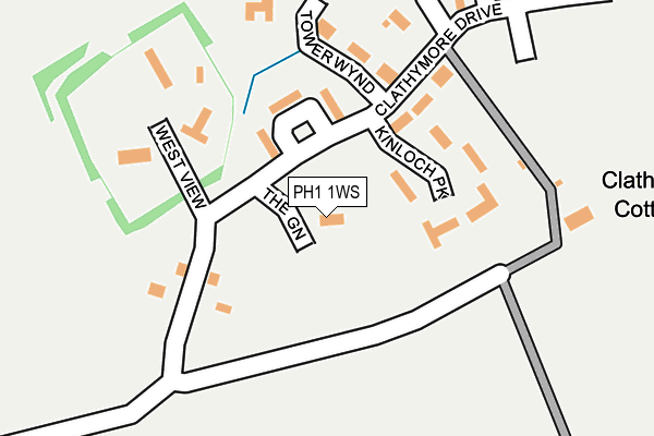PH1 1WS map - OS OpenMap – Local (Ordnance Survey) PH1 1WS map - OS OpenMap – Local (Ordnance Survey)