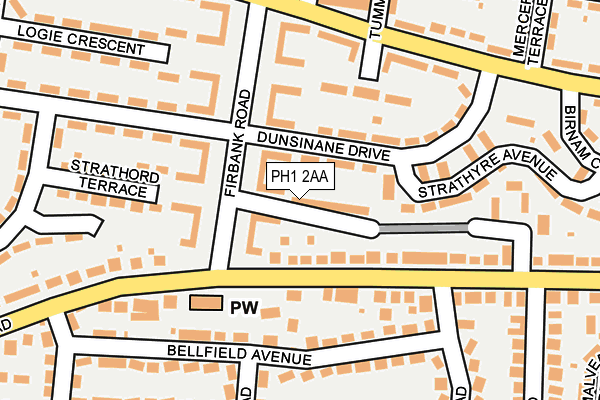 PH1 2AA map - OS OpenMap – Local (Ordnance Survey) PH1 2AA map - OS OpenMap – Local (Ordnance Survey)