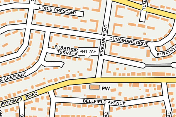 PH1 2AE map - OS OpenMap – Local (Ordnance Survey) PH1 2AE map - OS OpenMap – Local (Ordnance Survey)