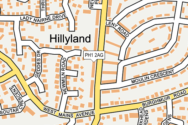 PH1 2AG map - OS OpenMap – Local (Ordnance Survey) PH1 2AG map - OS OpenMap – Local (Ordnance Survey)