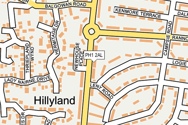 PH1 2AL map - OS OpenMap – Local (Ordnance Survey) PH1 2AL map - OS OpenMap – Local (Ordnance Survey)